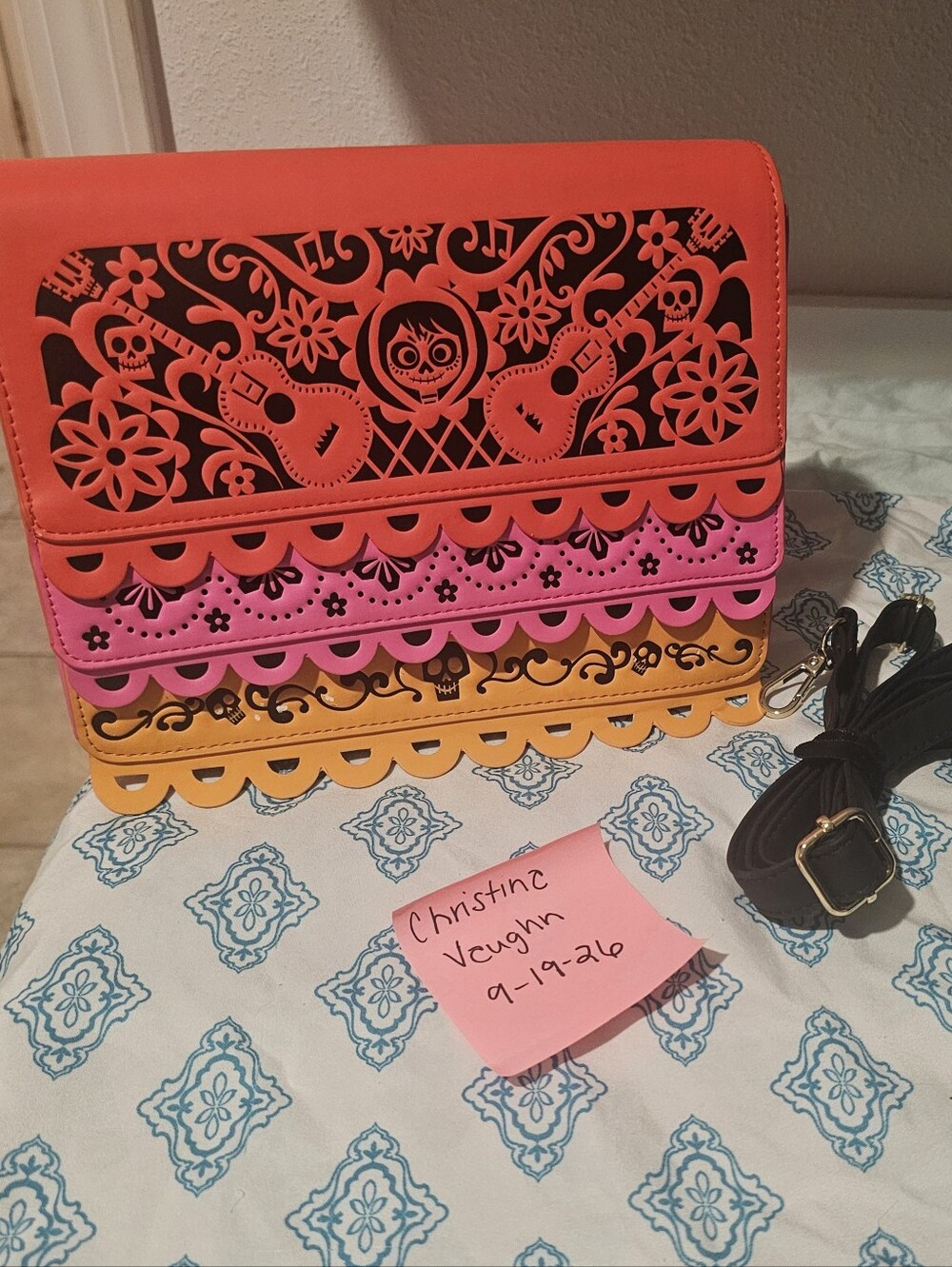Loungefly Disney Pixar Coco Paper Picardo Crossbody Bag